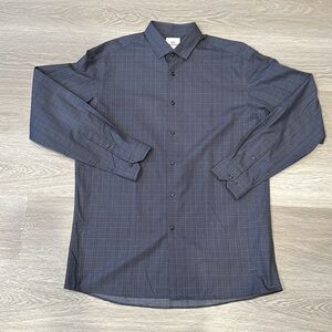 Ben Sherman Men’s Gray Print Long Sleeve Button Down Shirt Size